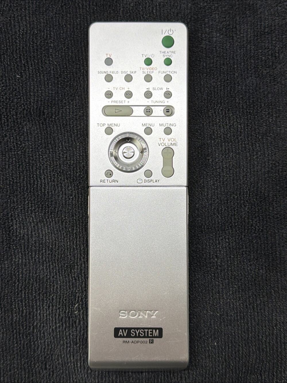 Genuine Sony RM-ADP002 AV System Remote Control OEM Silver Tested Working